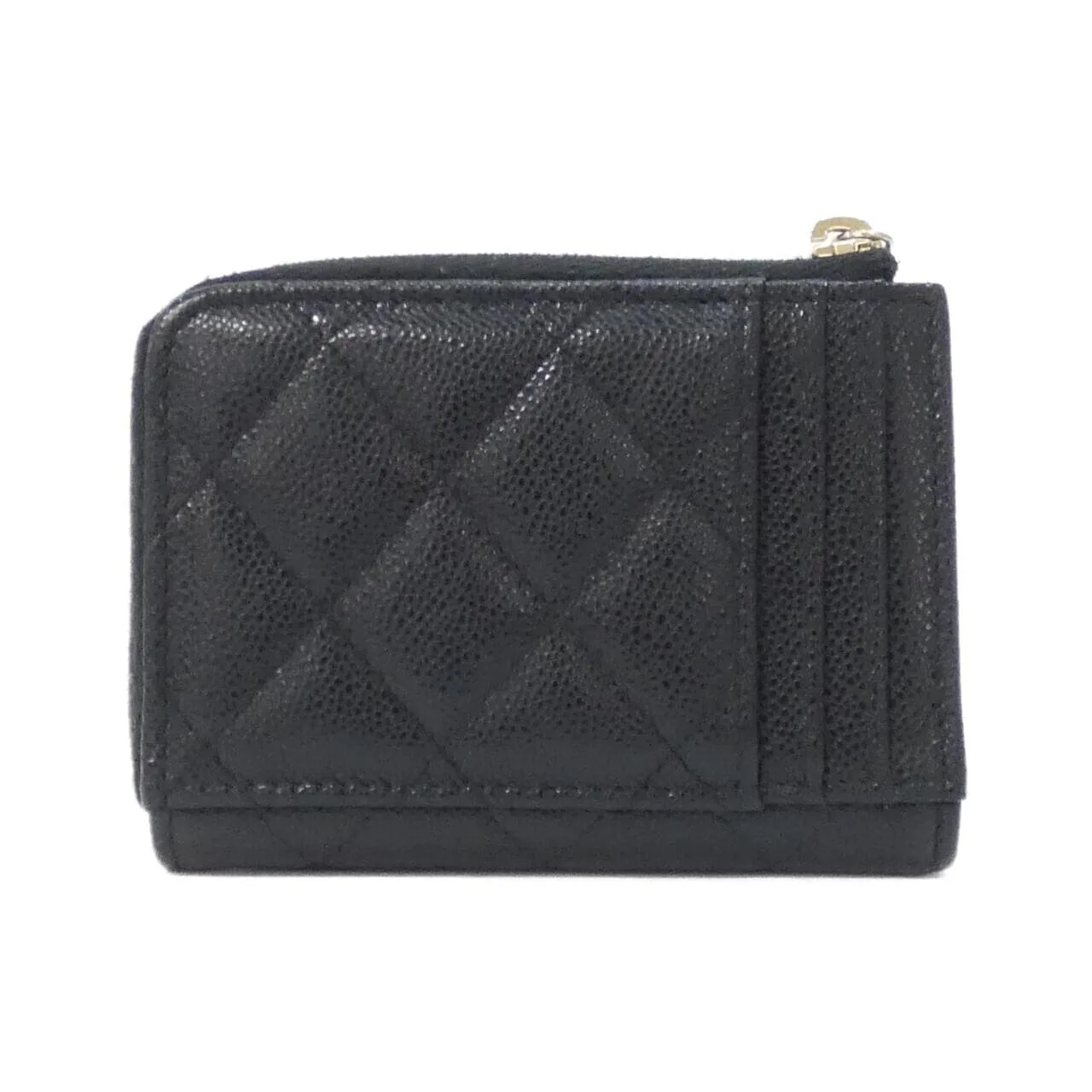 CHANEL Timeless Classic AP4893 Card Case Grained Calfskin 黑色 荔枝紋牛皮 中古品A - 縮圖 2