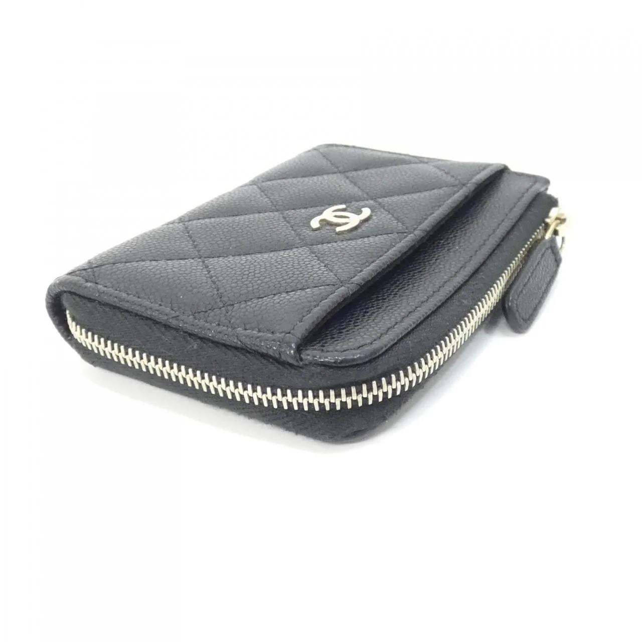 CHANEL Timeless Classic AP4893 Card Case Grained Calfskin 黑色 荔枝紋牛皮 中古品A - 縮圖 3