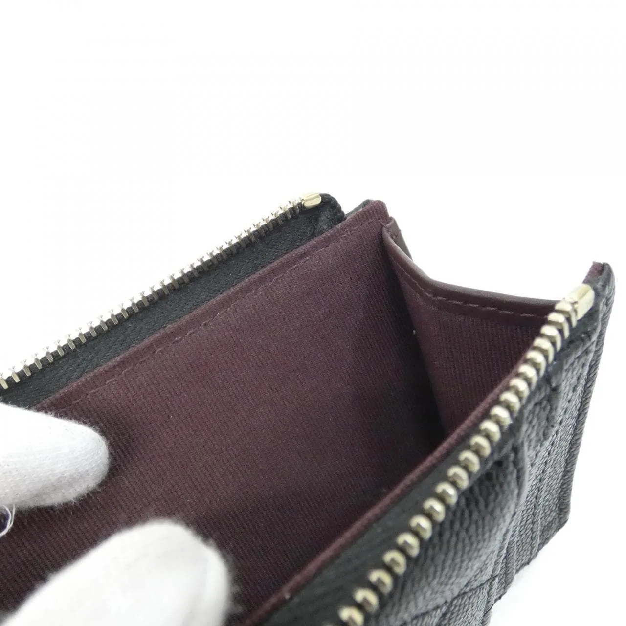CHANEL Timeless Classic AP4893 Card Case Grained Calfskin 黑色 荔枝紋牛皮 中古品A - 縮圖 10