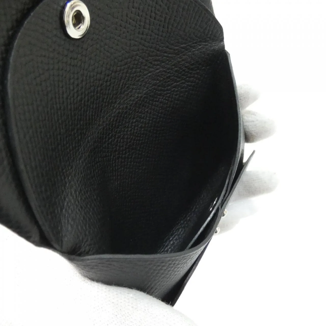 HERMES 083035CK Coin Case Epsom Black Epsom Leather Rank A - Thumbnail 6