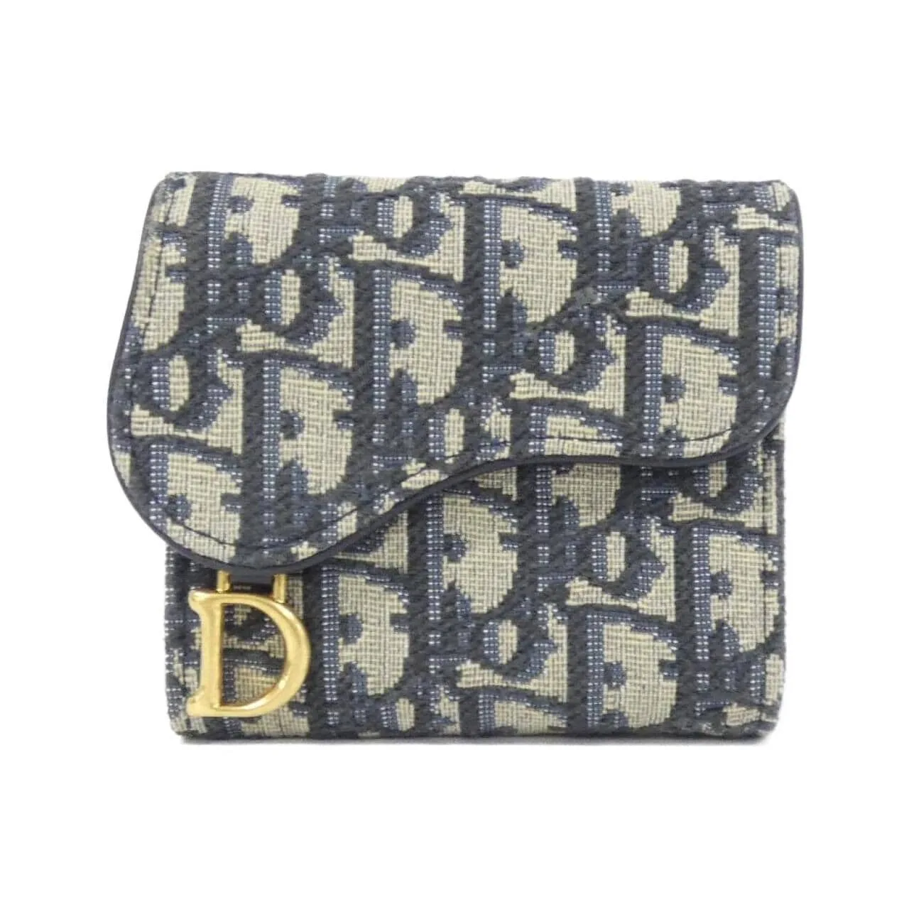DIOR Saddle S5652CTZQ Wallet Canvas Black