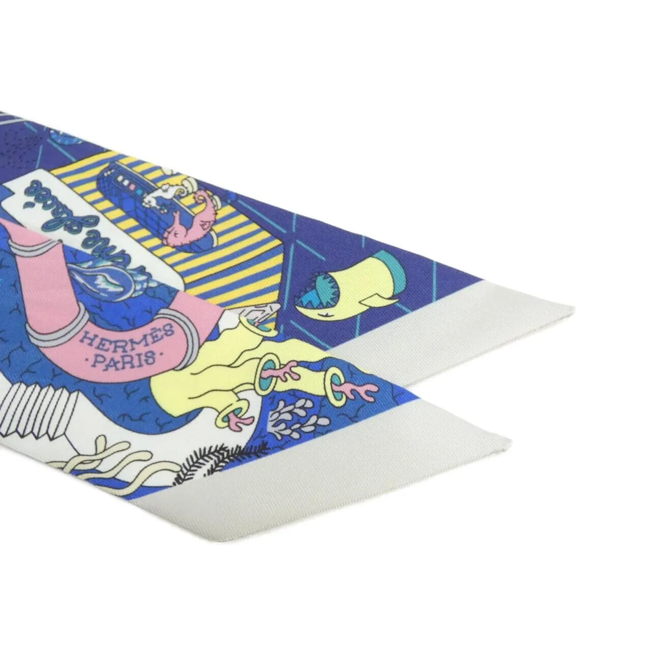 HERMES 063806S Scarf Blue Rank A - Thumbnail 2