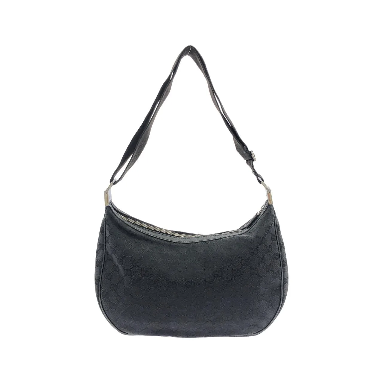 GUCCI 122790 FTASR 肩背包 帆布 黑色 帆布 中古品A - 縮圖 2