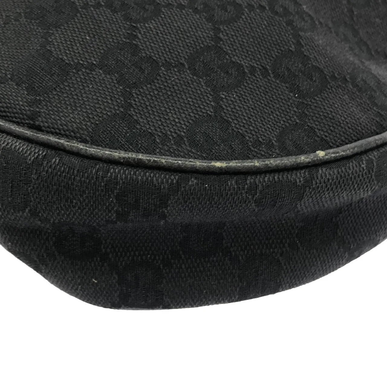 GUCCI 122790 FTASR 肩背包 帆布 黑色 帆布 中古品A - 縮圖 3