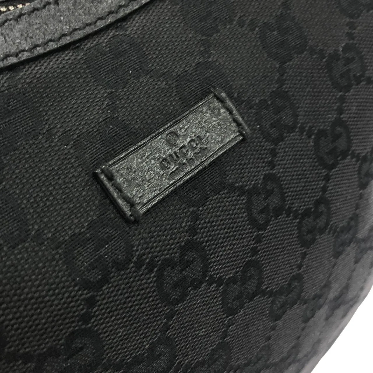 GUCCI 122790 FTASR 肩背包 帆布 黑色 帆布 中古品A - 縮圖 5