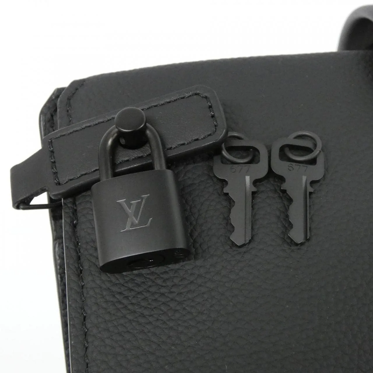 LOUIS VUITTON M57308 Tote Lambskin 黑色 羊皮 中古品A - 縮圖 4