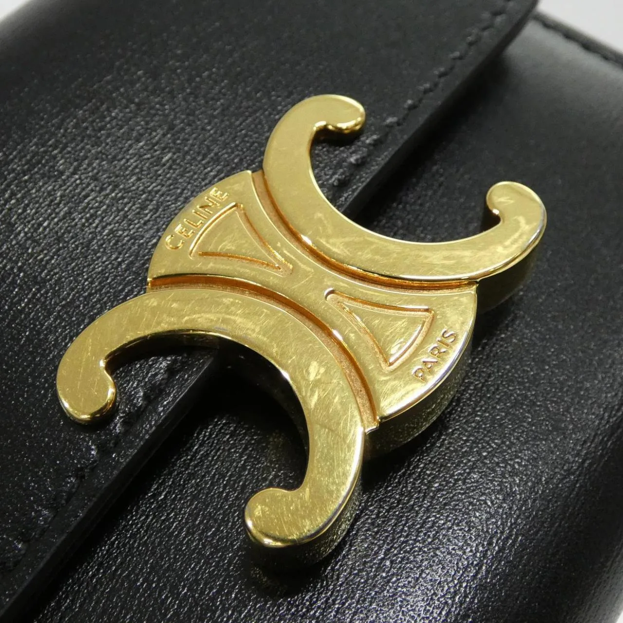 CELINE 10I653DPV Wallet Black Rank A - Thumbnail 4