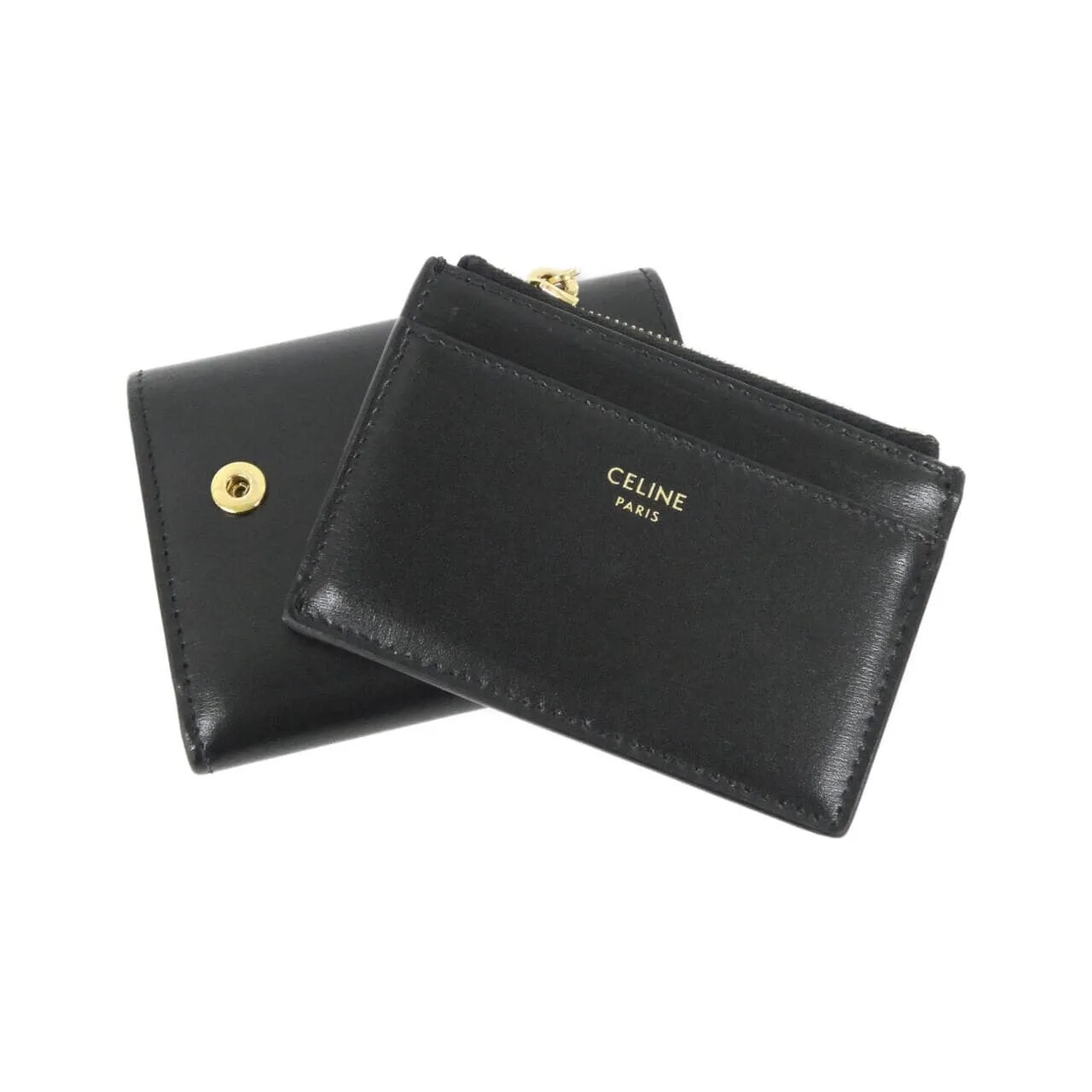 CELINE 10I653DPV Wallet Black Rank A - Thumbnail 6