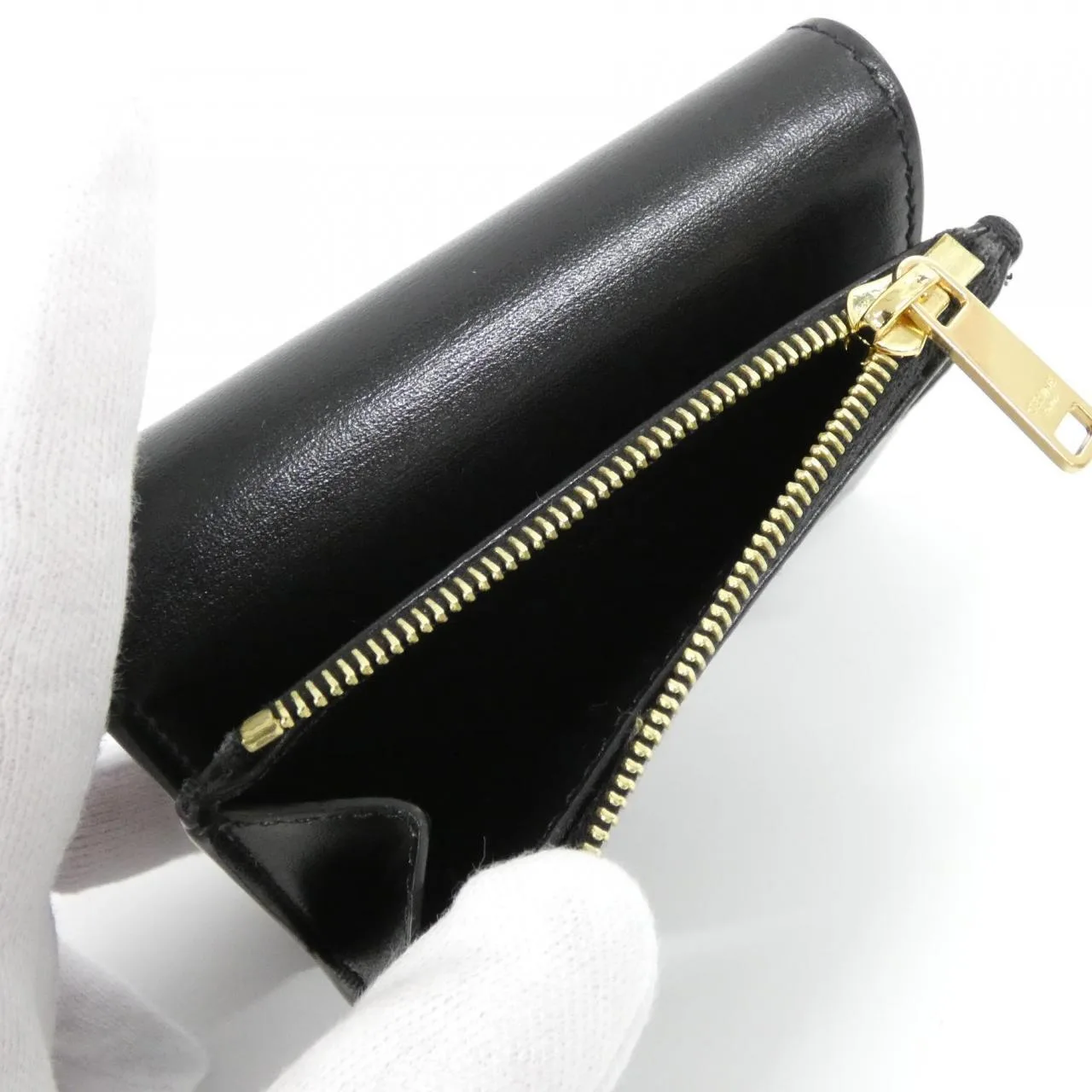 CELINE 10I653DPV Wallet Black Rank A - Thumbnail 7