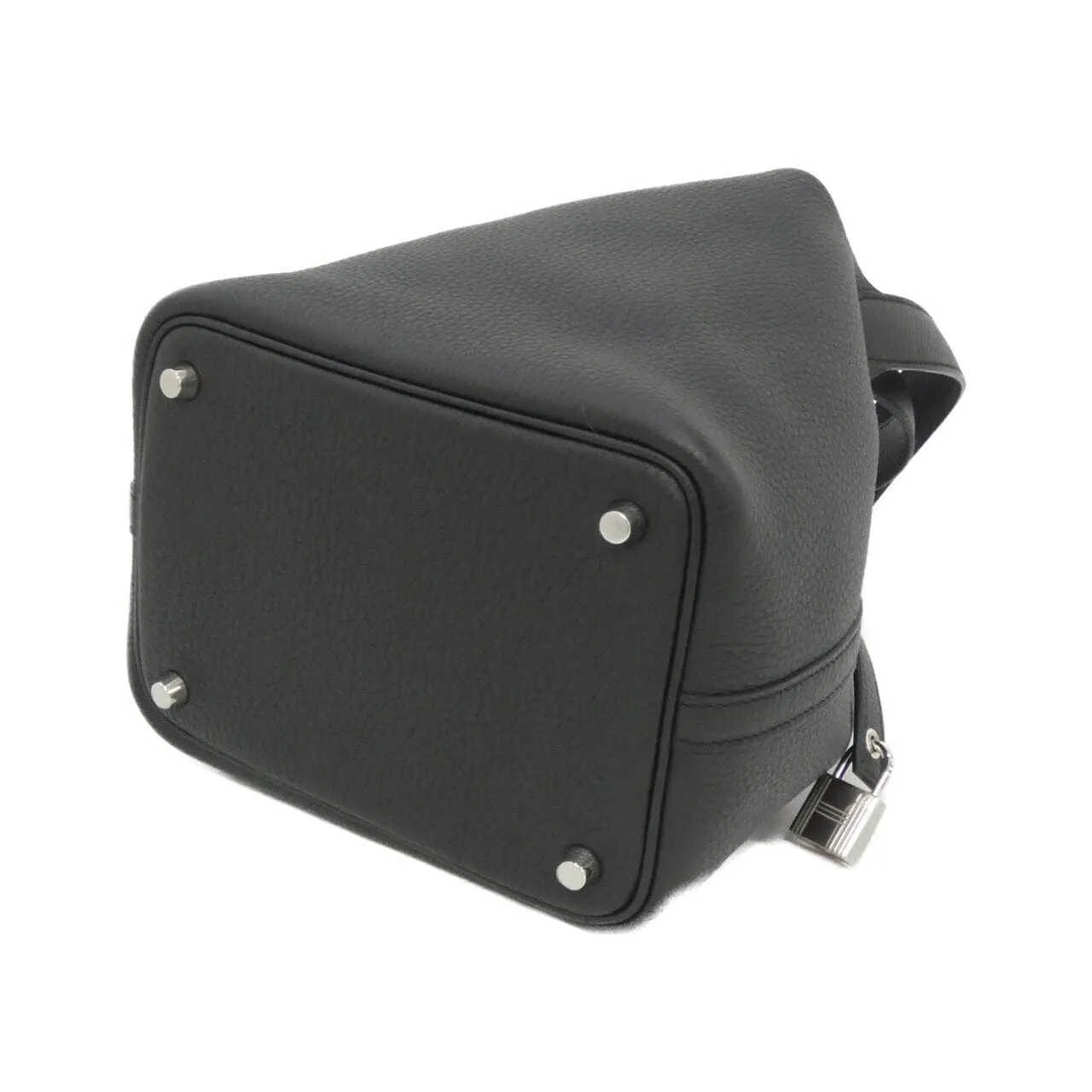 HERMES Picotin 056289CK Handbag Clemence Black Clemence Leather Unused - Thumbnail 2