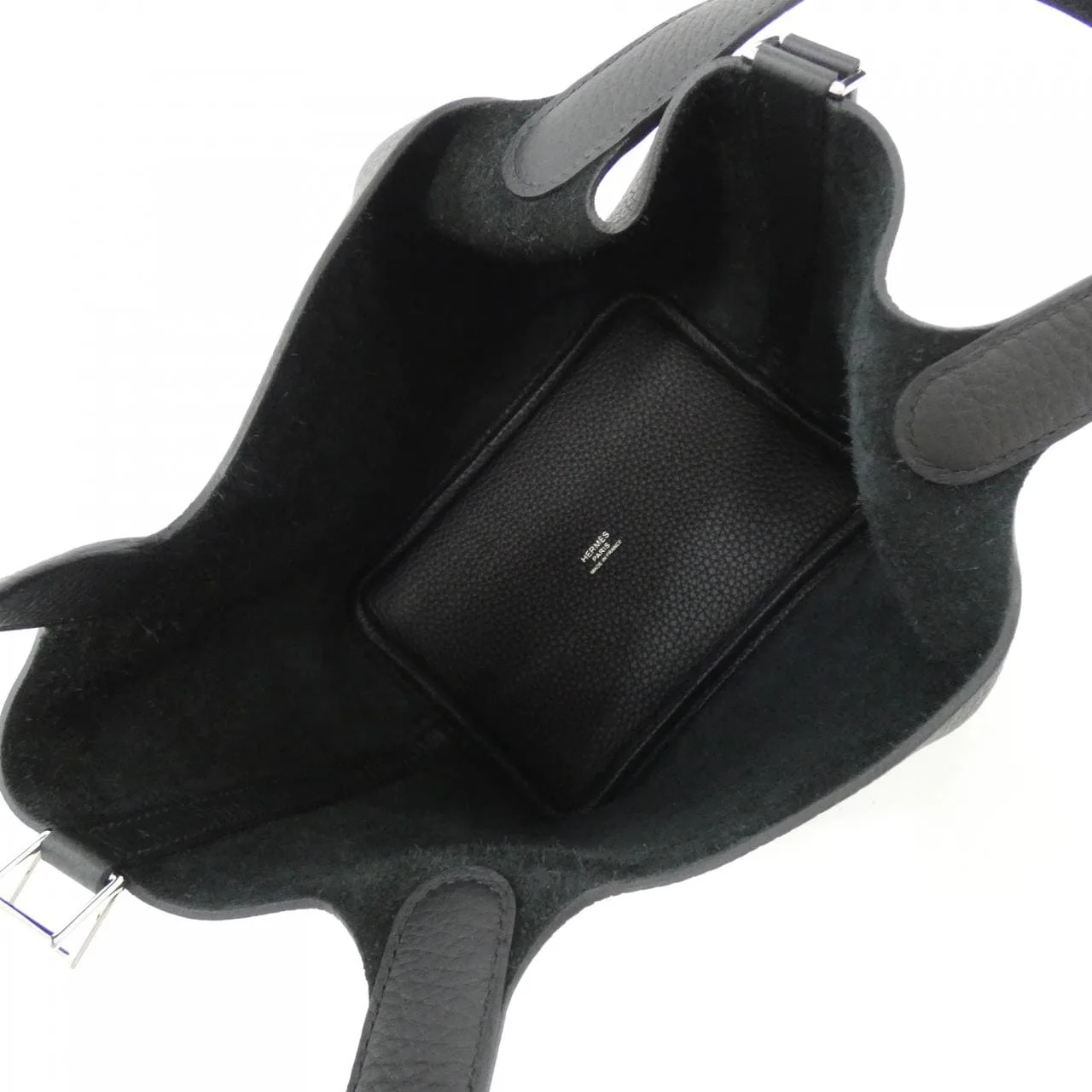 HERMES Picotin 056289CK Handbag Clemence Black Clemence Leather Unused - Thumbnail 5