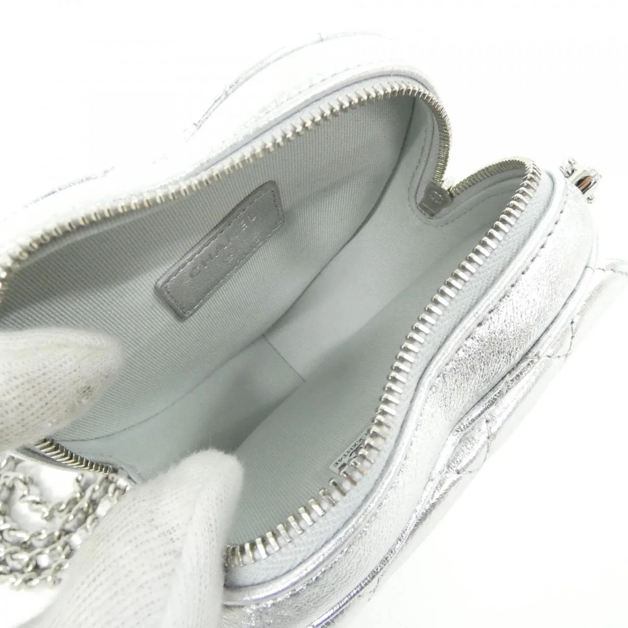 CHANEL Timeless Classic AP2784 Shoulder Lambskin Silver Lambskin Rank A - Thumbnail 6