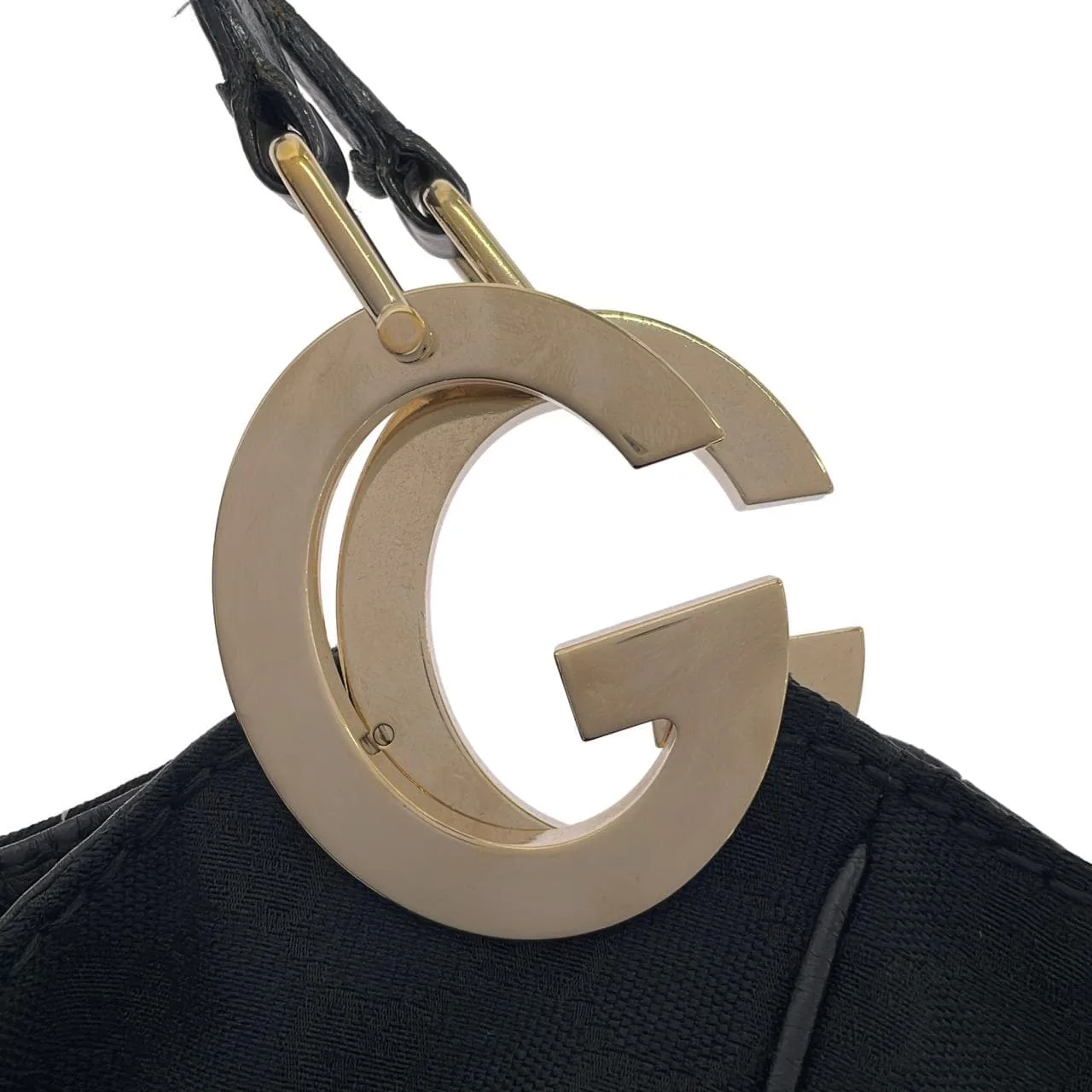 GUCCI 203504 FTAQG 肩背包 帆布 黑色 帆布 中古品A - 縮圖 5