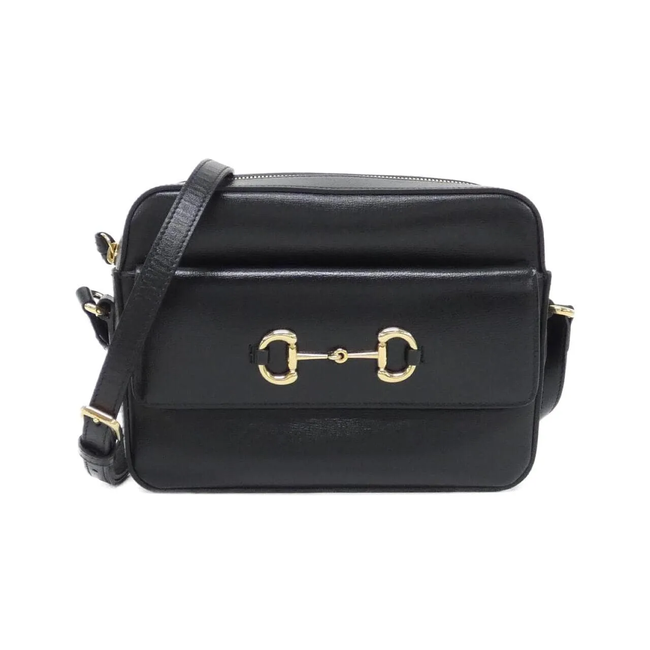 GUCCI Horsebit 1955 645454 1DB0G Shoulder Leather Black