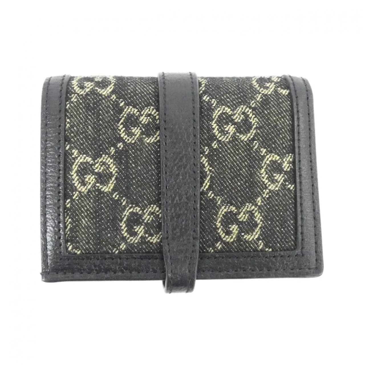 GUCCI 645536 UN3BG Wallet Denim Black Denim Rank A - Thumbnail 2