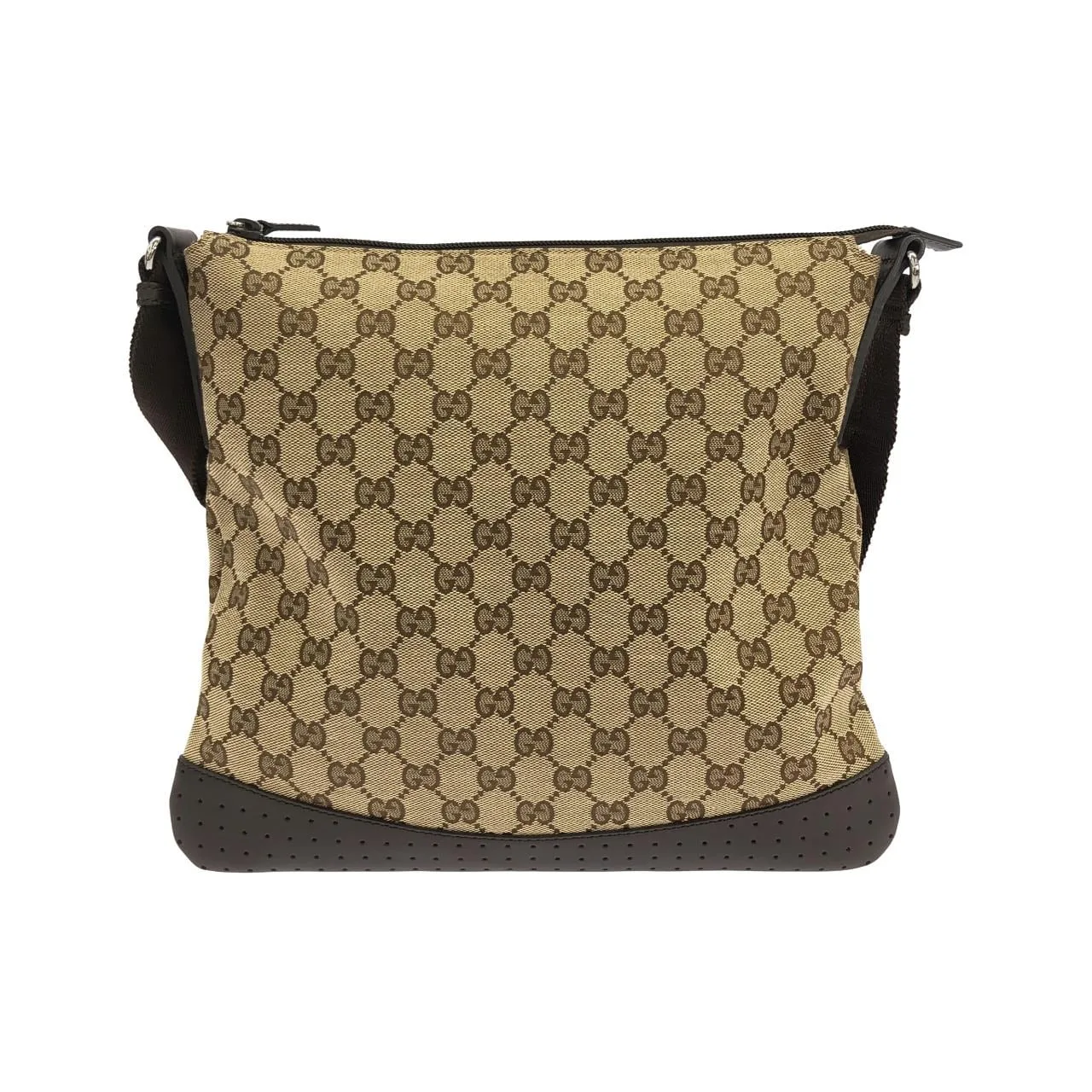 GUCCI 145857 FW99R 肩背包 帆布 黑色 帆布 中古品A - 縮圖 2