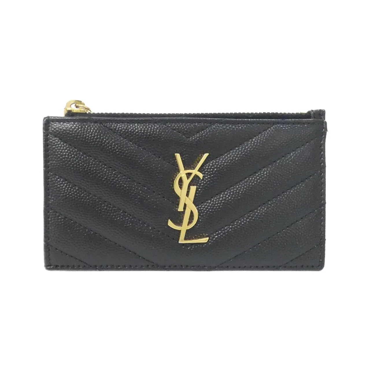 SAINT LAURENT 607915 BOW01 Coin Case Black