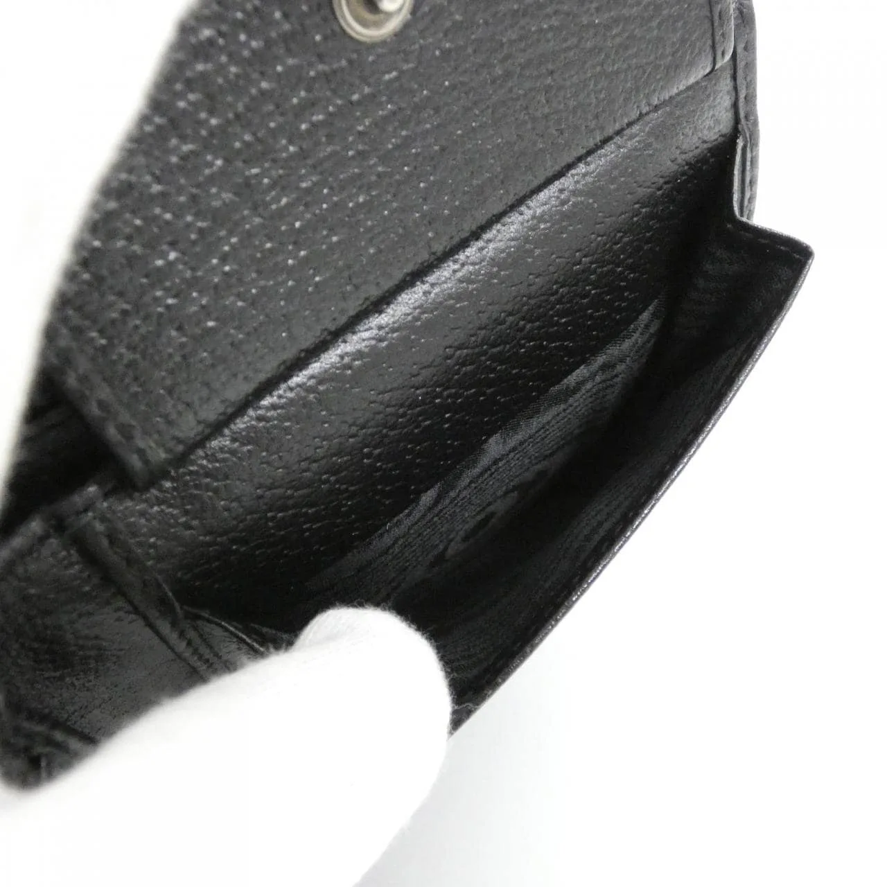 BALENCIAGA 680430 21046 Wallet Canvas 黑色 帆布 中古品A - 縮圖 4