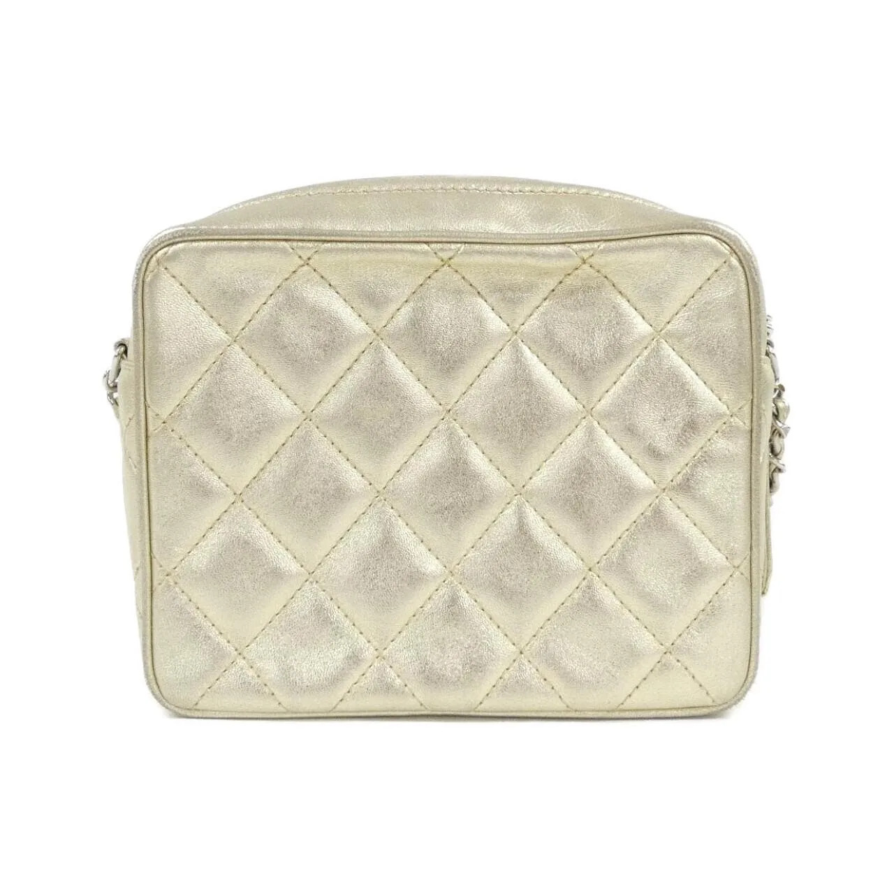 CHANEL 肩背包 羊皮 金色 羊皮 中古品B - 縮圖 2