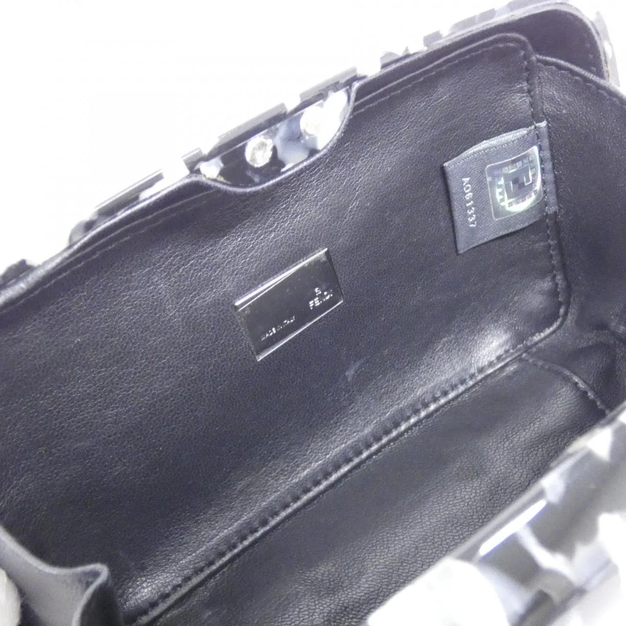 FENDI Fendi First 8BP030 XUB Handbag Black Rank A - Thumbnail 7