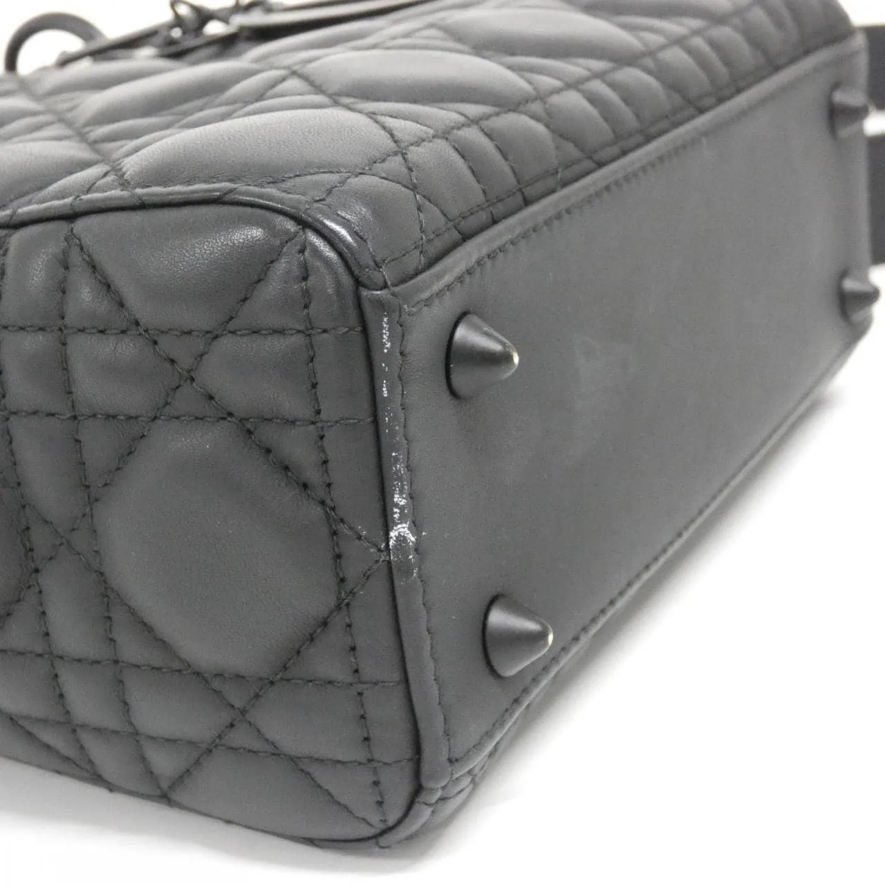DIOR Lady Dior M0538SLOI Handbag Black Rank A - Thumbnail 3