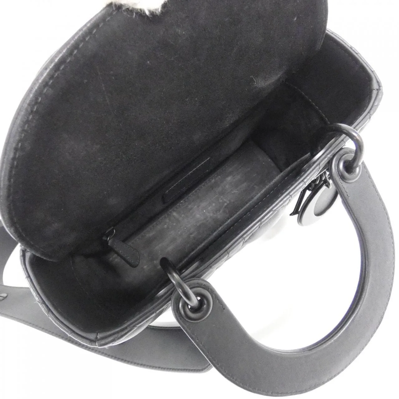 DIOR Lady Dior M0538SLOI Handbag Black Rank A - Thumbnail 9