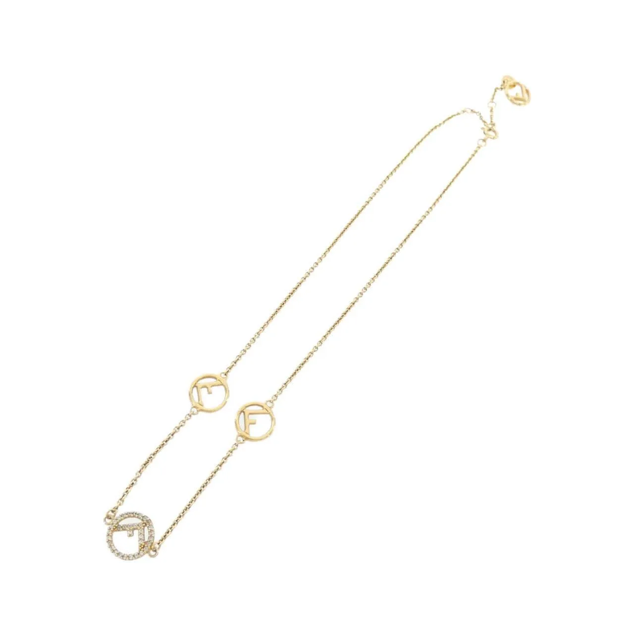 FENDI 8AG735 6DM Accessories 金色 中古品A - 縮圖 2