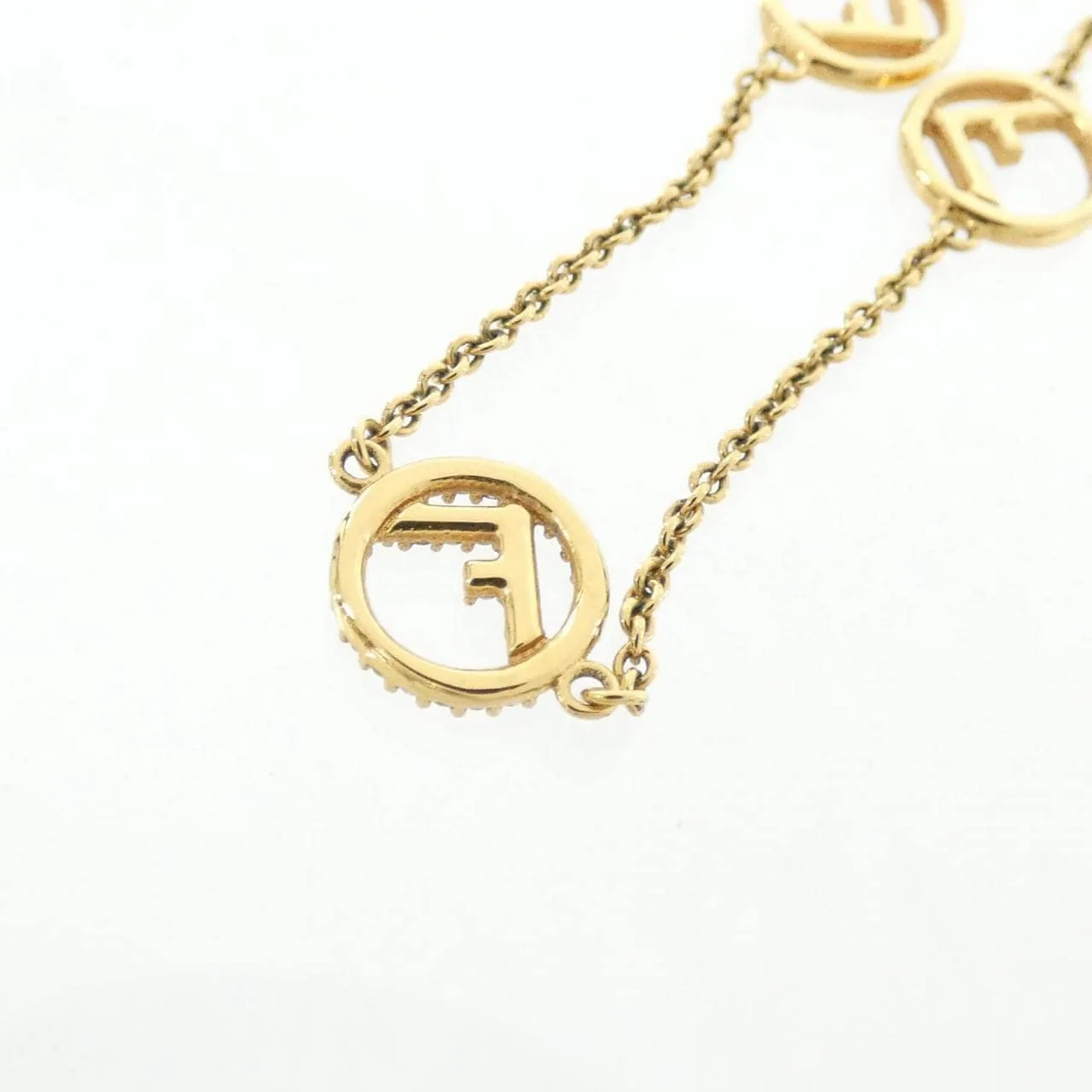 FENDI 8AG735 6DM Accessories 金色 中古品A - 縮圖 3