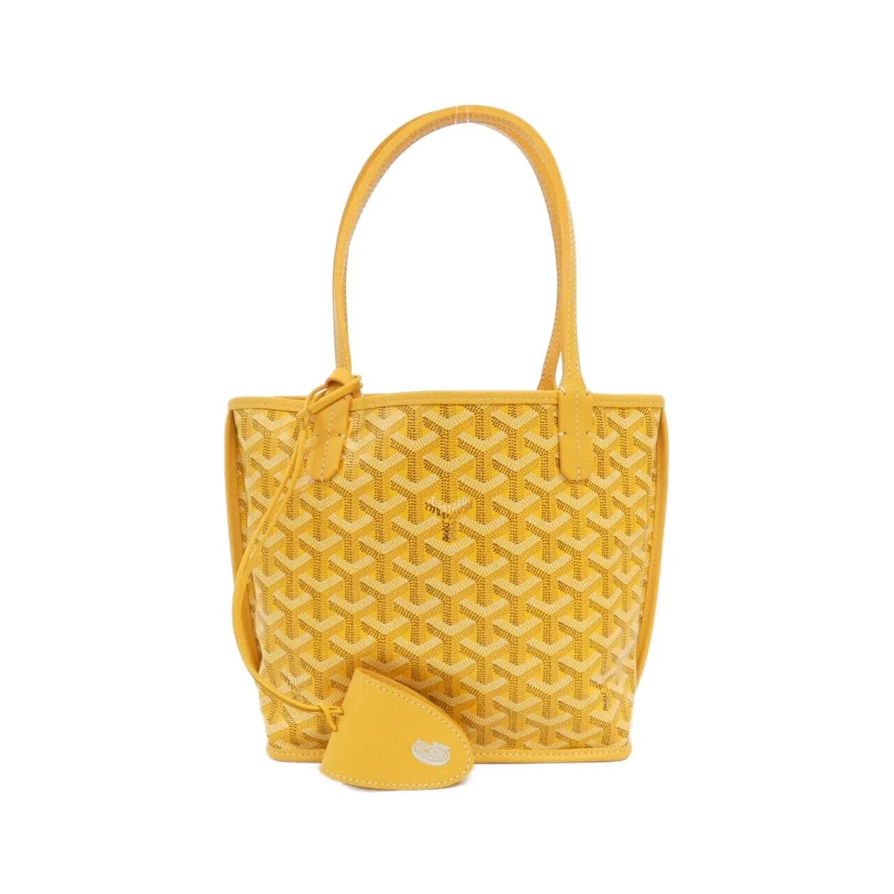GOYARD Anjou Handbag Canvas Yellow