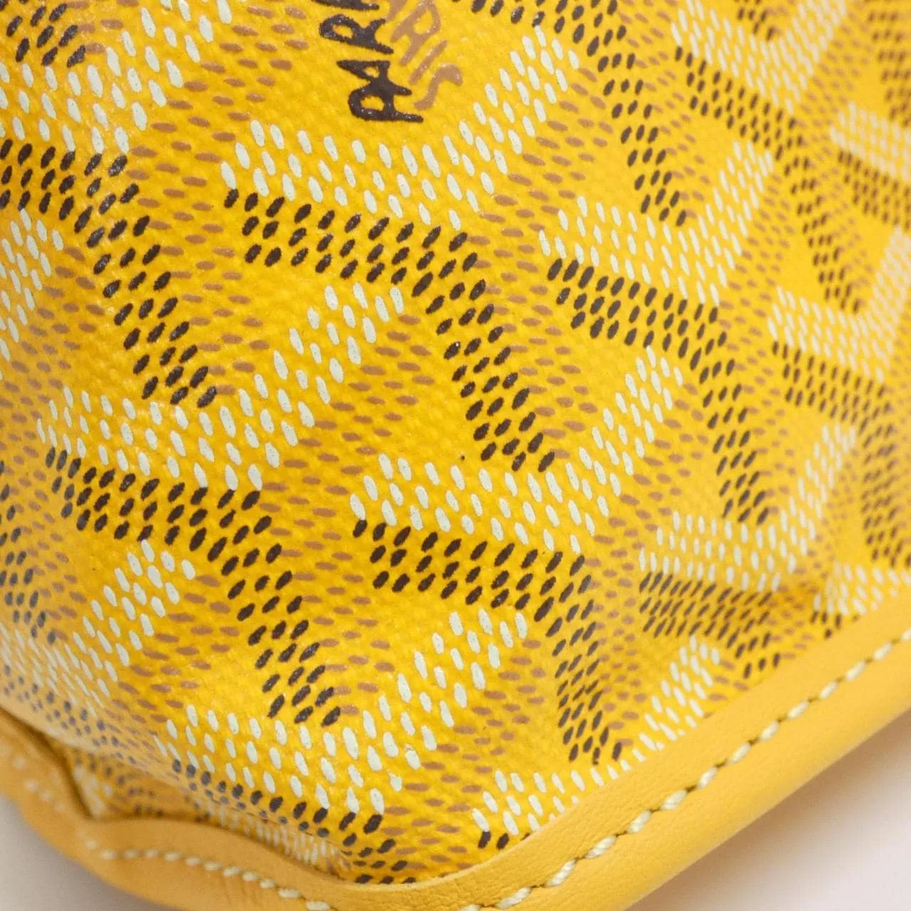 GOYARD Anjou Handbag Canvas 黃色 帆布 中古品A - 縮圖 5