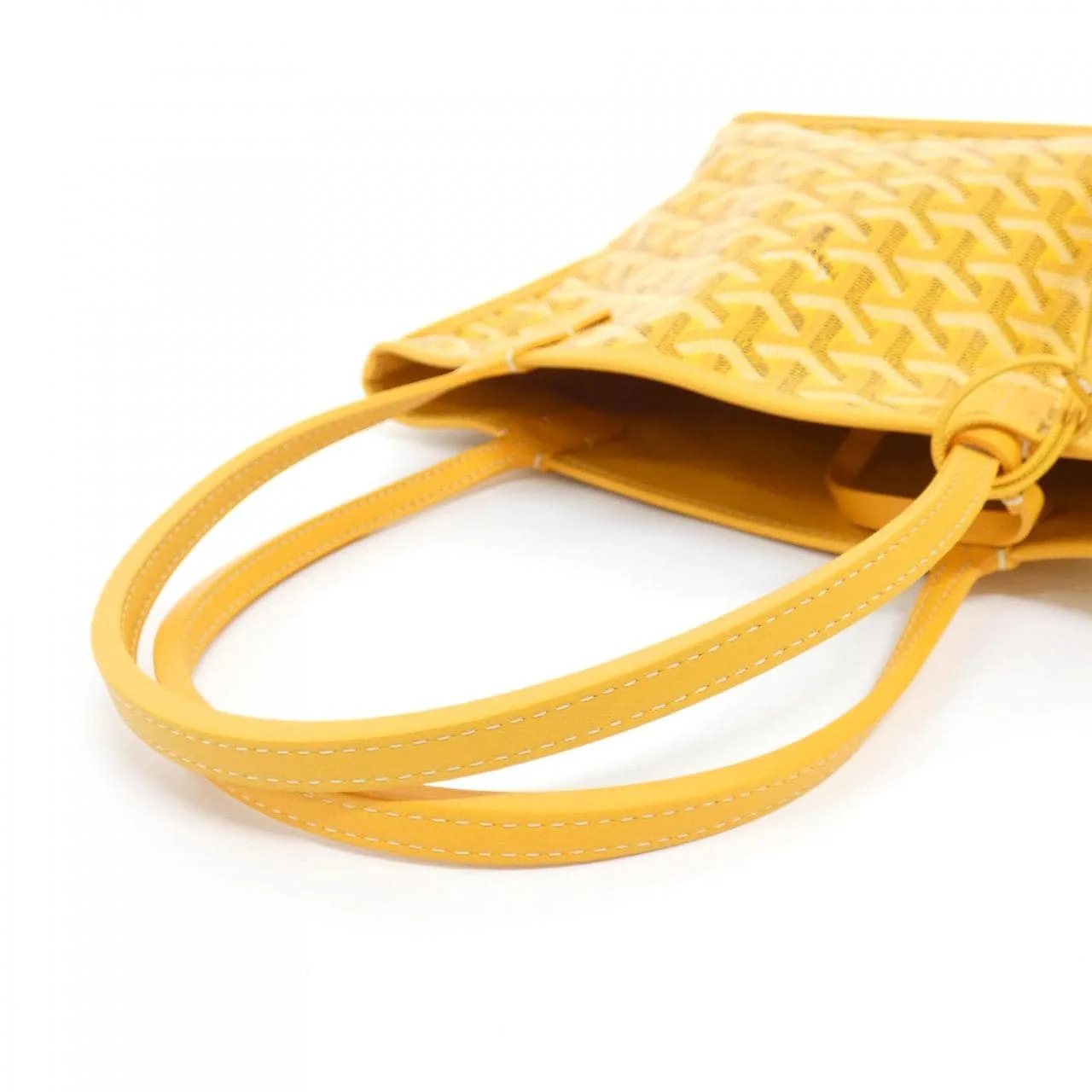 GOYARD Anjou Handbag Canvas 黃色 帆布 中古品A - 縮圖 6