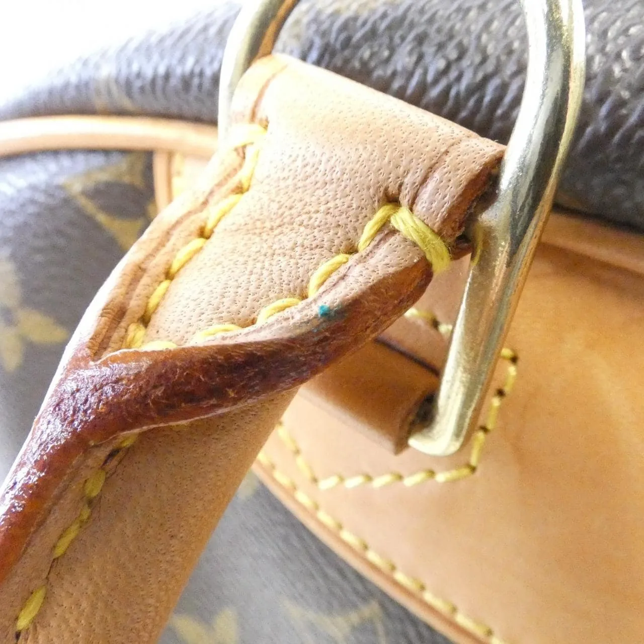 LOUIS VUITTON M42228 Handbag Monogram 黑色 Monogram 中古品A - 縮圖 8