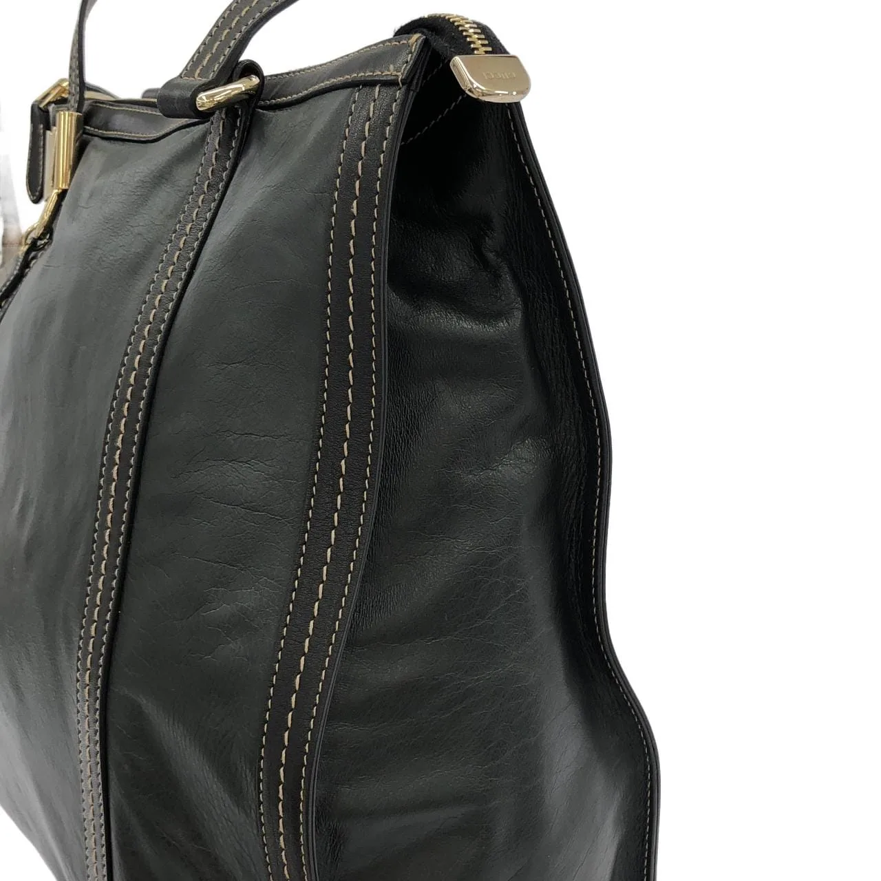 GUCCI 181491 手提包 皮革 黑色 皮革 中古品A - 縮圖 4