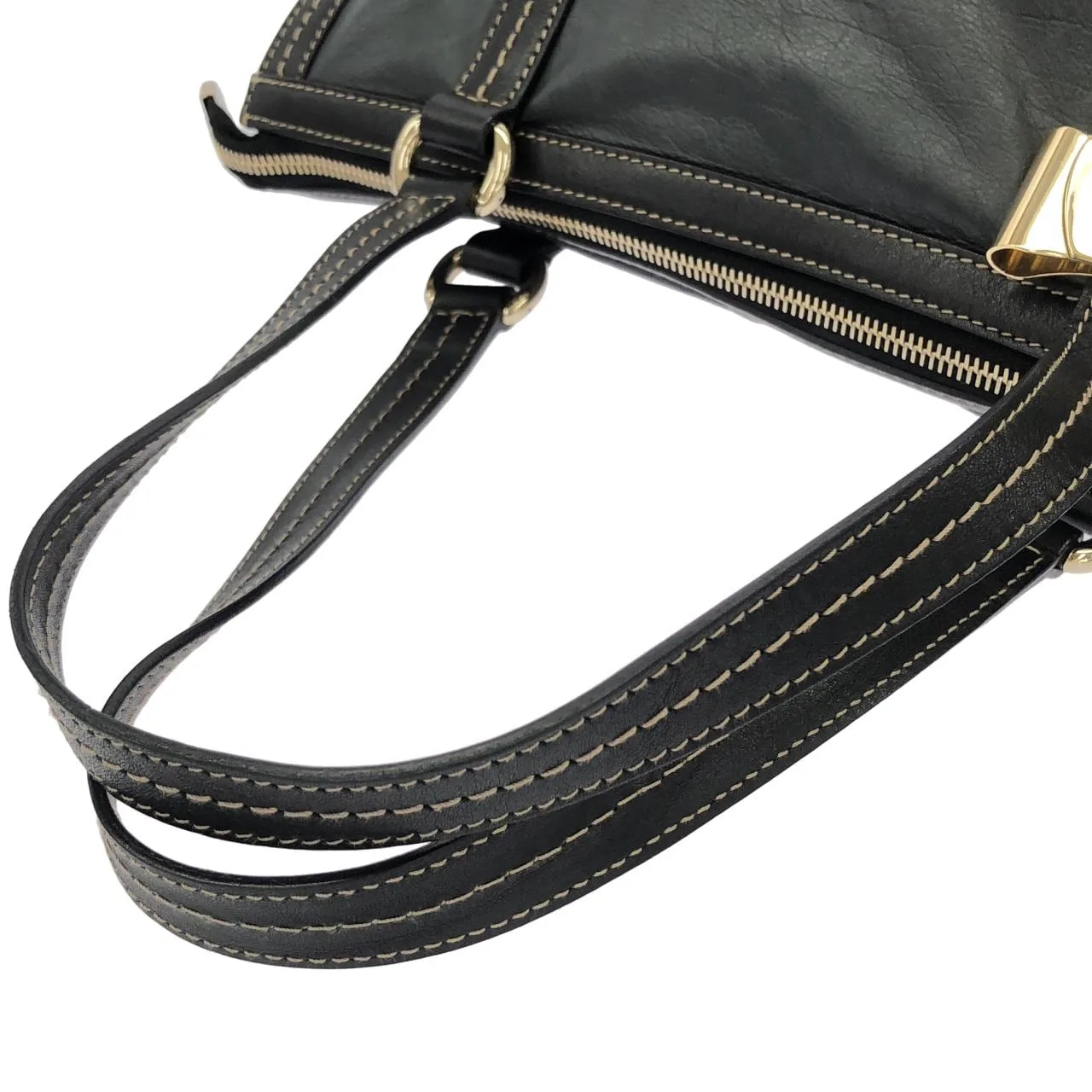 GUCCI 181491 手提包 皮革 黑色 皮革 中古品A - 縮圖 7