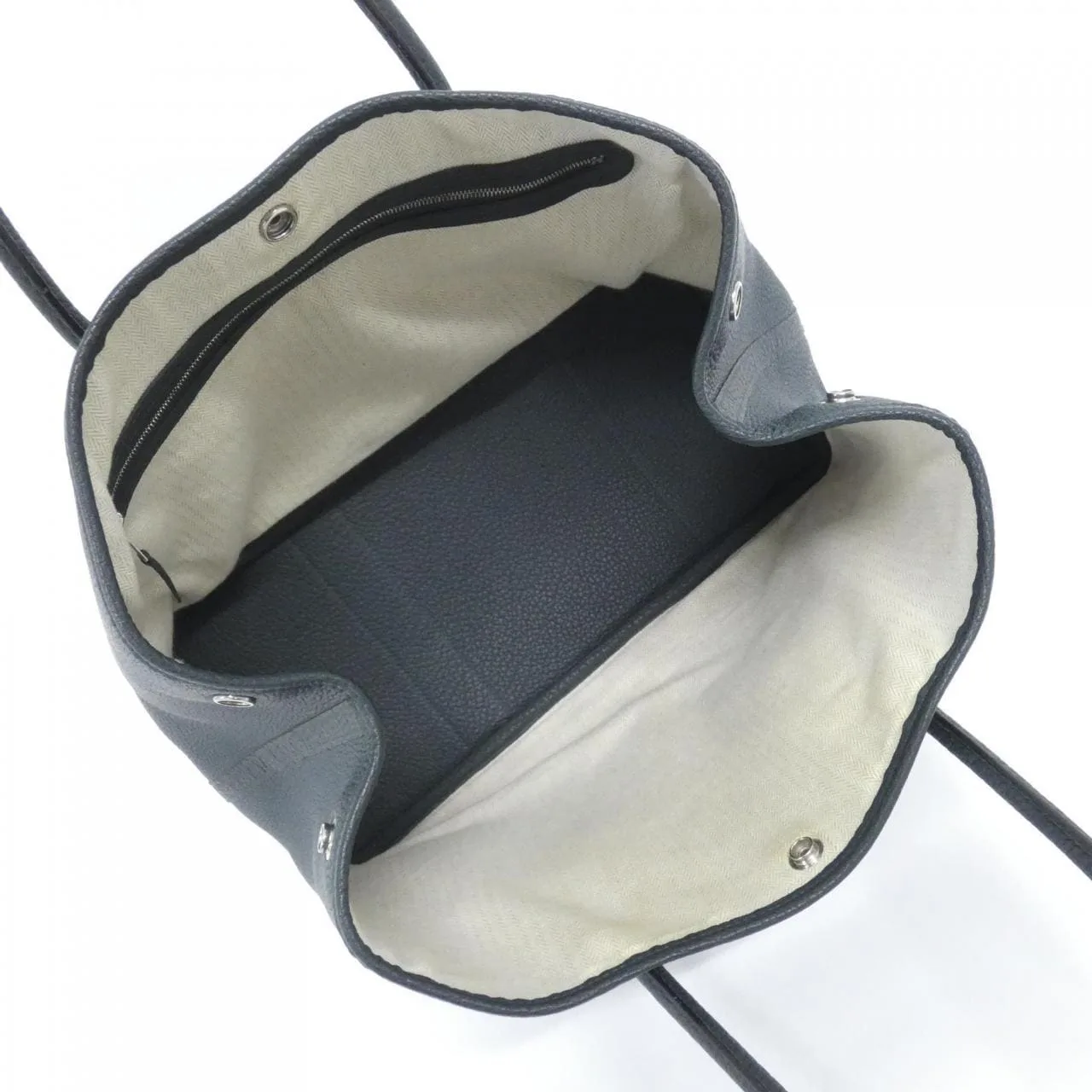 HERMES Garden Party 051559CK Tote Black Rank B - Thumbnail 7