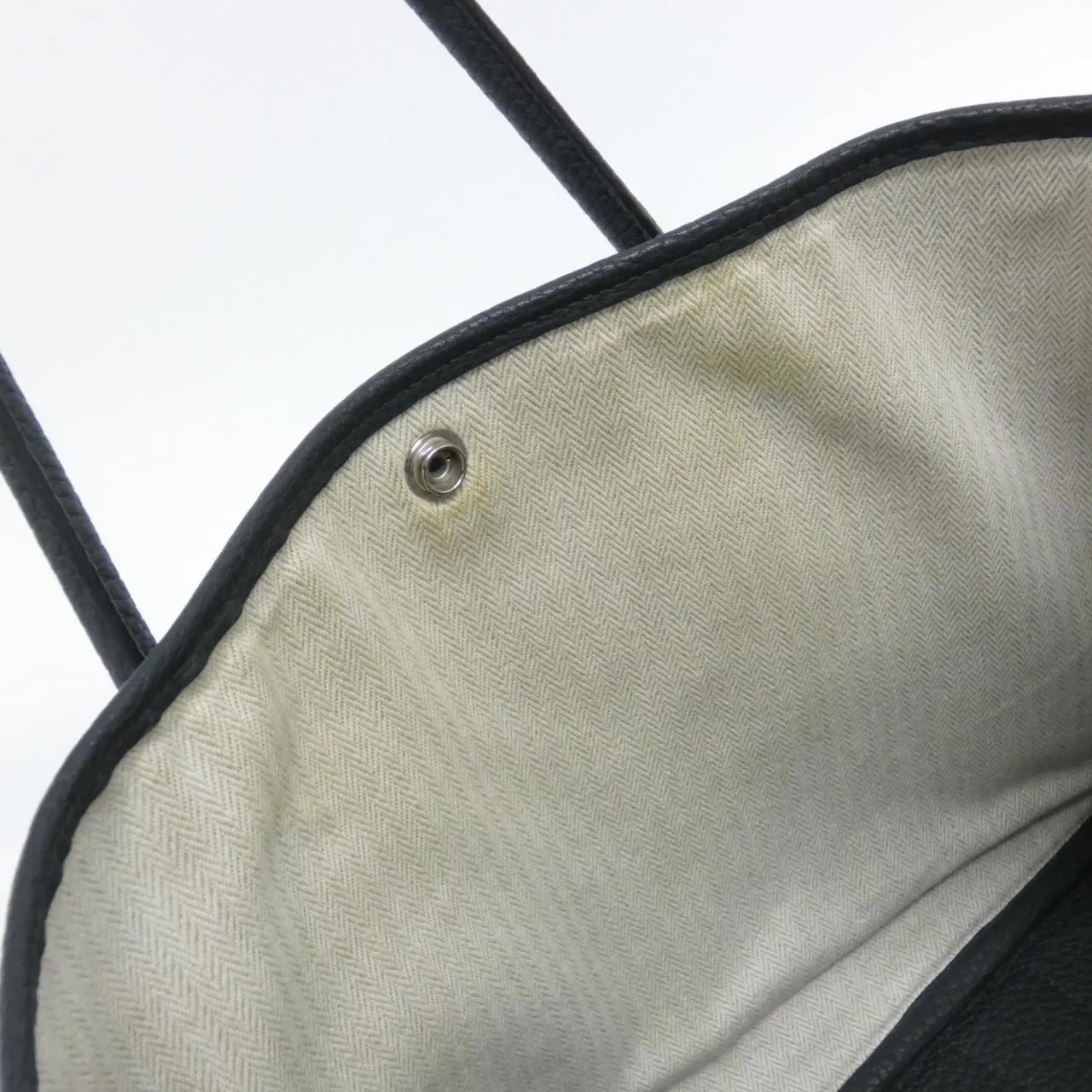 HERMES Garden Party 051559CK Tote Black Rank B - Thumbnail 8