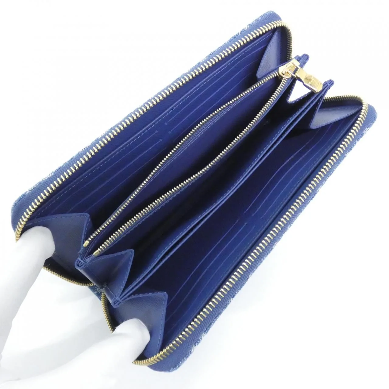 LOUIS VUITTON M82958 Wallet Monogram 藍色 Monogram 中古品A - 縮圖 4