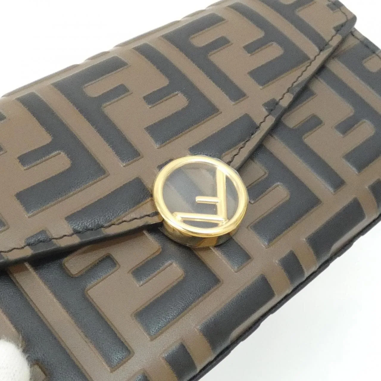 FENDI 8M0251 AAFM Wallet 黑色 中古品A - 縮圖 4
