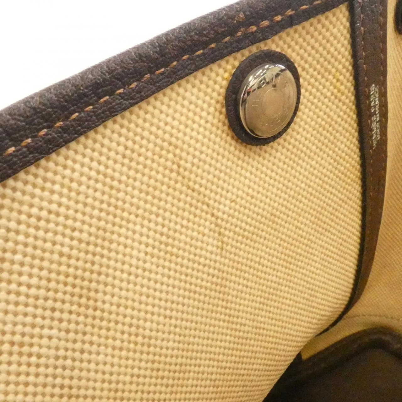 HERMES Garden Party 051550CK Tote Brown Rank B - Thumbnail 8