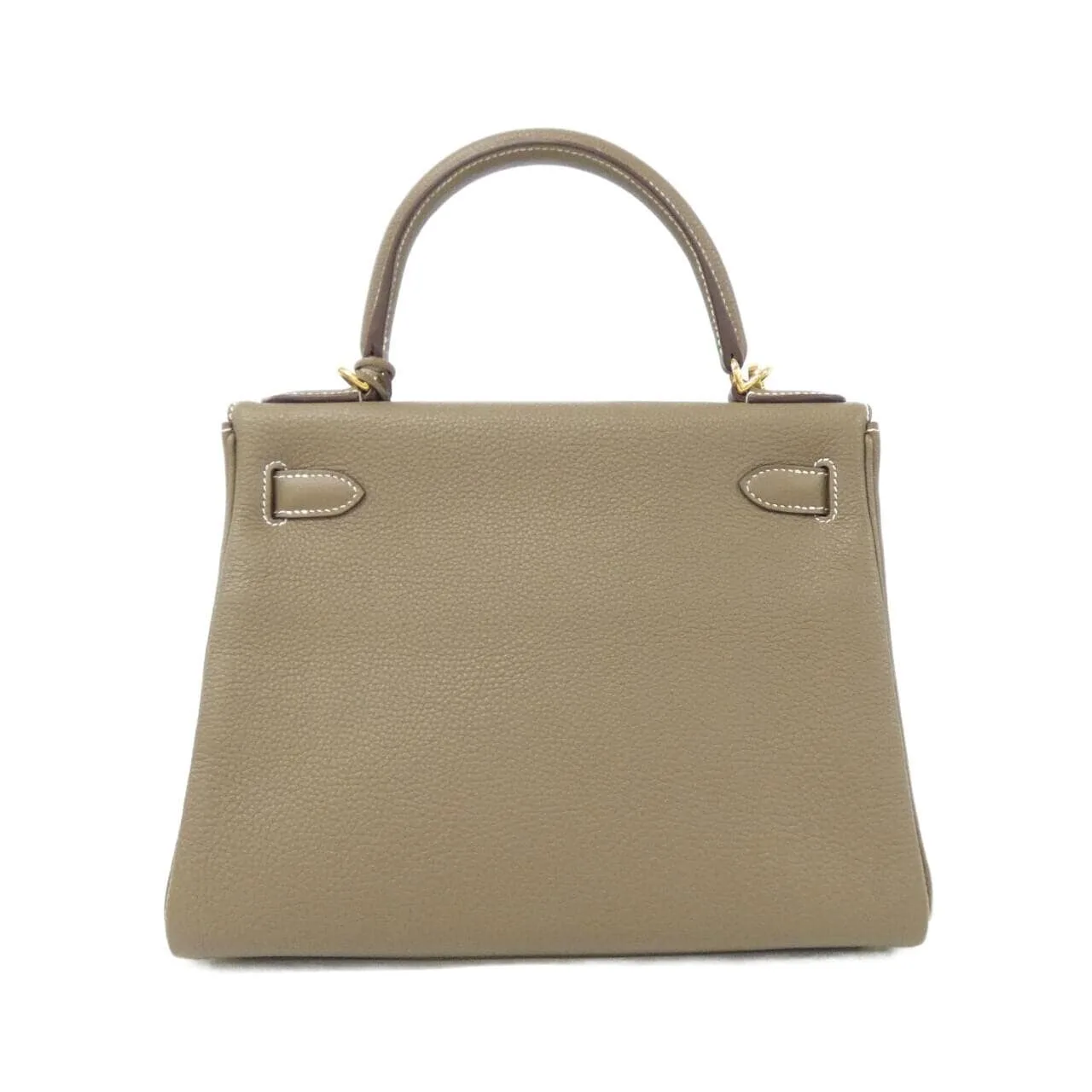 HERMES Kelly 027630CC Handbag Togo Etoupe Togo Leather Rank A - Thumbnail 2