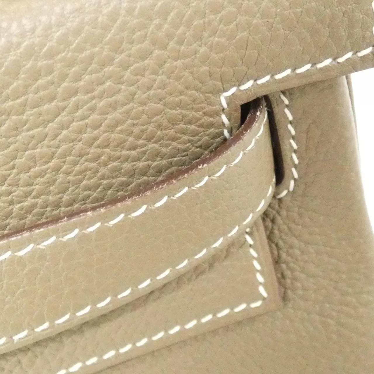 HERMES Kelly 027630CC Handbag Togo Etoupe Togo Leather Rank A - Thumbnail 7