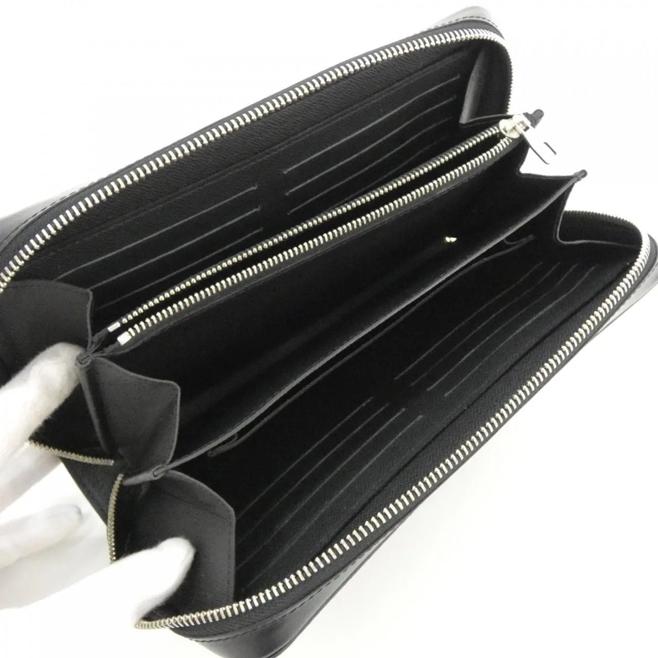 LOUIS VUITTON N41503 Wallet Damier 黑色 Damier 中古品A - 縮圖 5