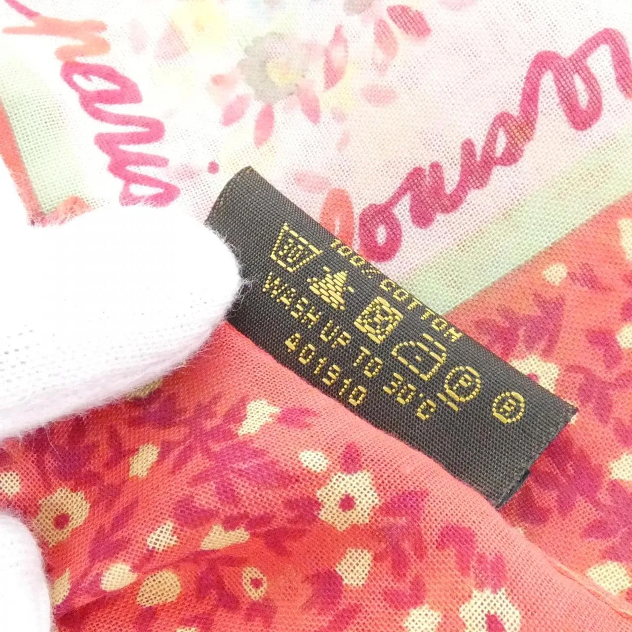 LOUIS VUITTON Scarf 黑色 中古品A - 縮圖 4