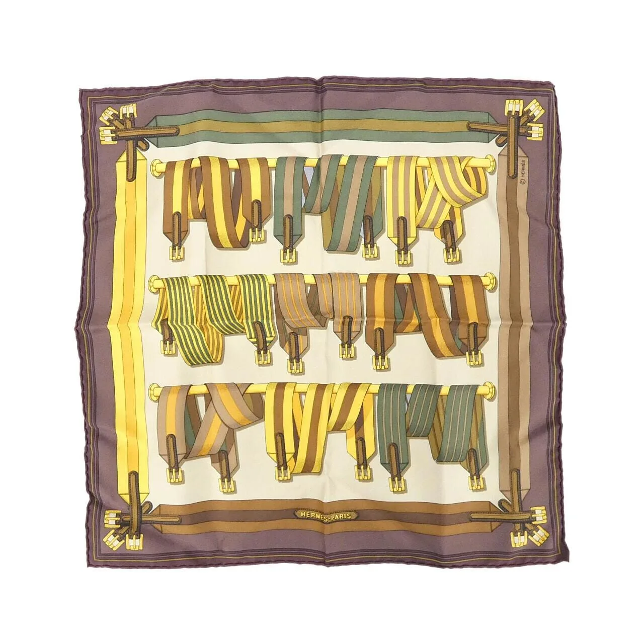 HERMES Scarf Black