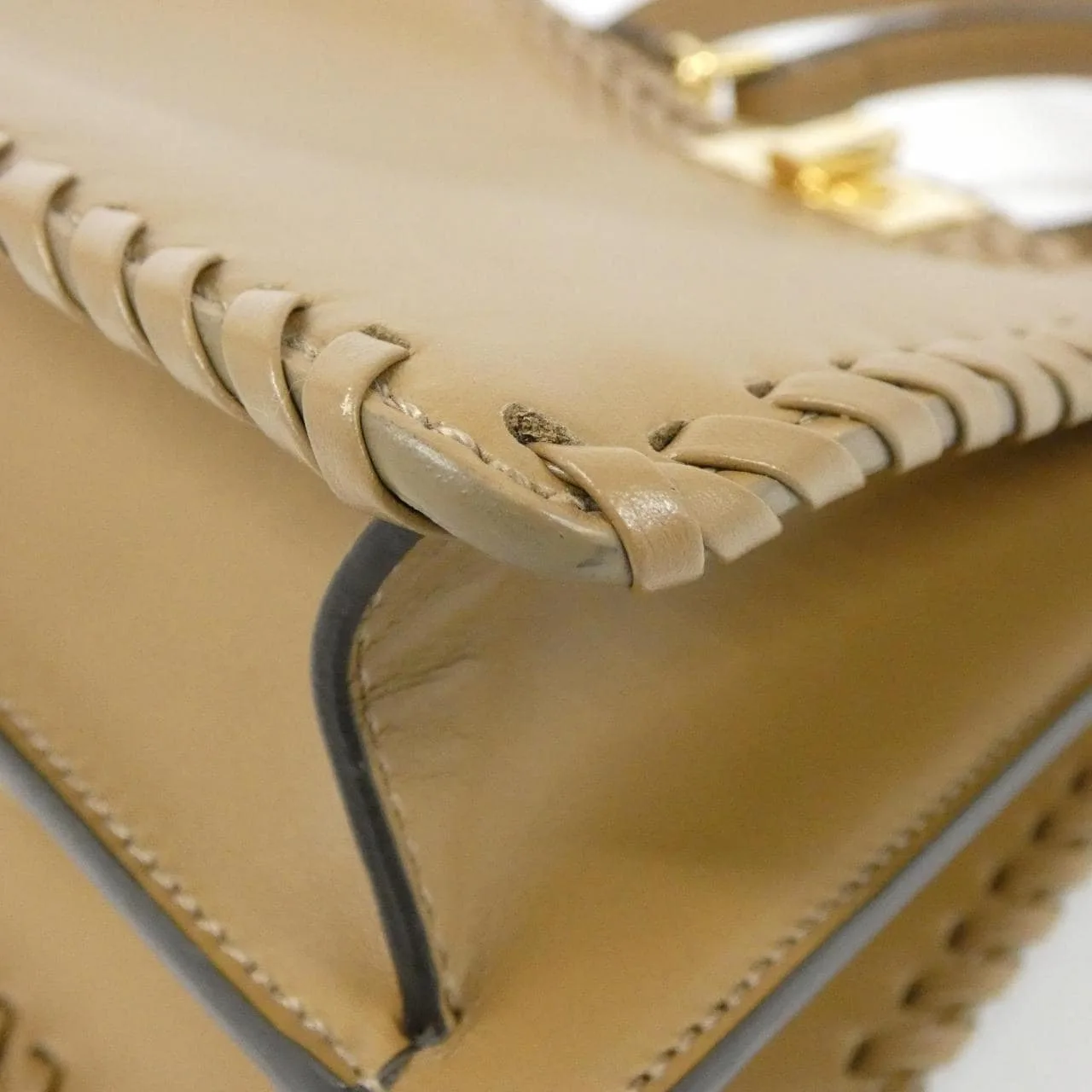 FENDI Peekaboo 8BN327 AHVY 手提包 棕色 中古品A - 縮圖 2