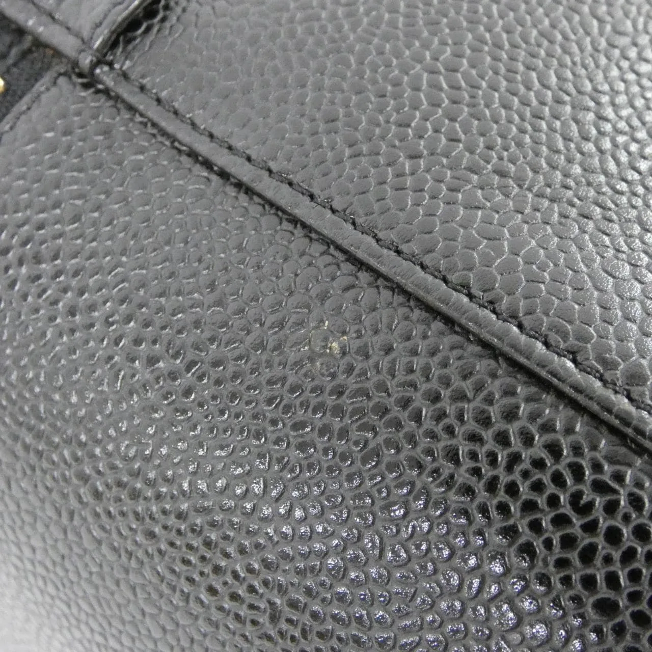 CHANEL 1998 Handbag Grained Calfskin 黑色 荔枝紋牛皮 中古品A - 縮圖 5