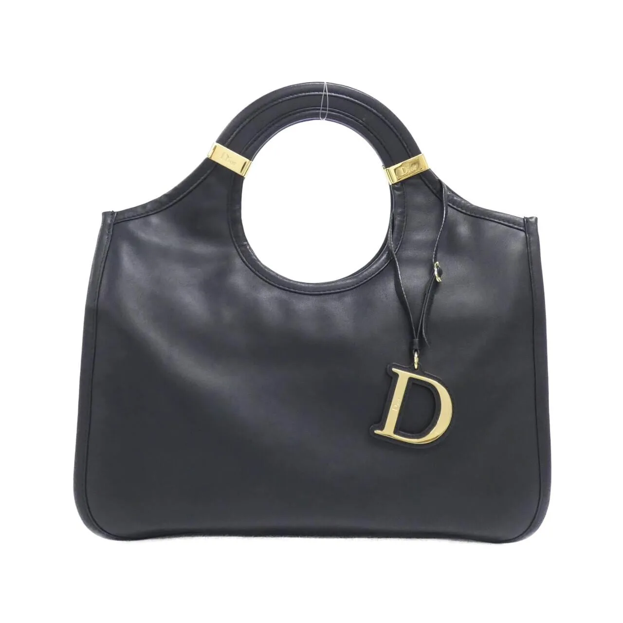 DIOR Handbag Leather Black