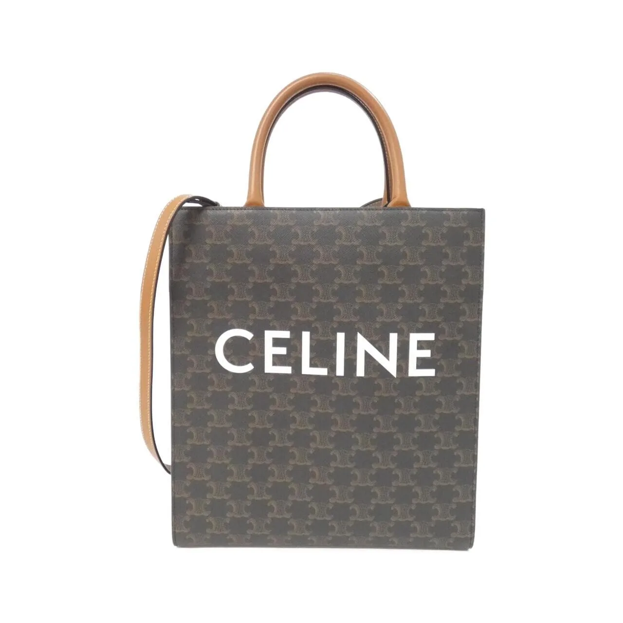 CELINE Cabas 191542BZK Handbag Canvas