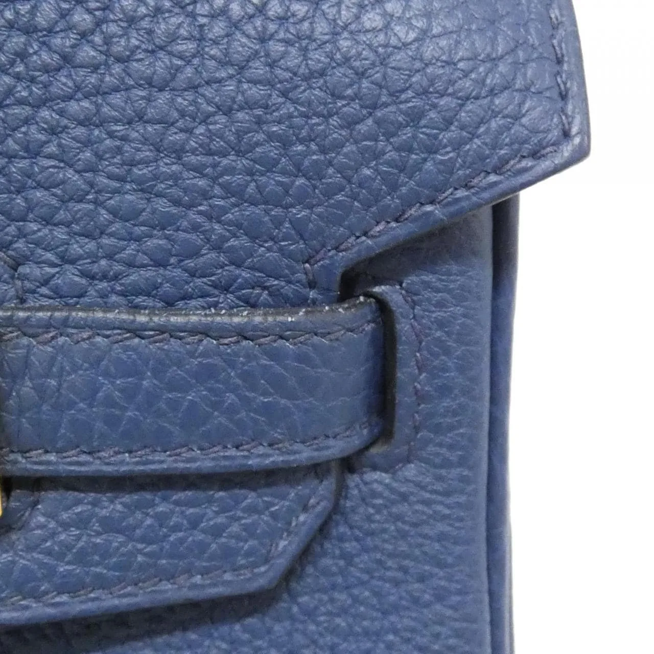 HERMES Birkin 041344CC Handbag Togo Blue Togo Leather Rank A - Thumbnail 4