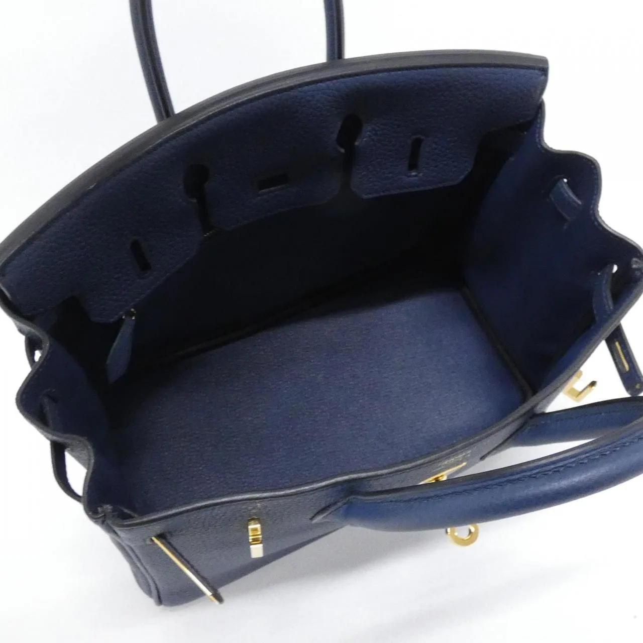 HERMES Birkin 041344CC Handbag Togo Blue Togo Leather Rank A - Thumbnail 8